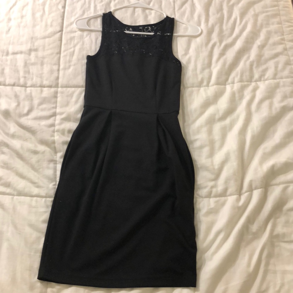 Black mini dress